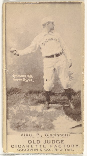 Goodwin & Company, Leon A. "Lee" Viau, Pitcher, Cincinnati, from the Old Judge series (N172) for Old Judge Cigarettes