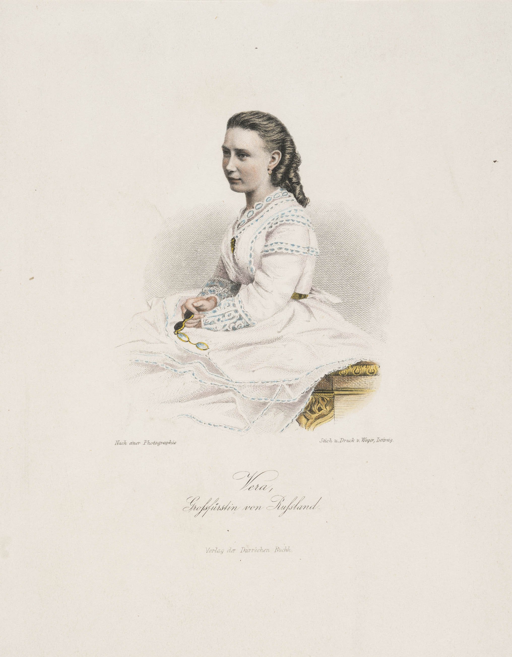August Weger, Bildnis Großfürstin Wera Konstantinowna von Russland