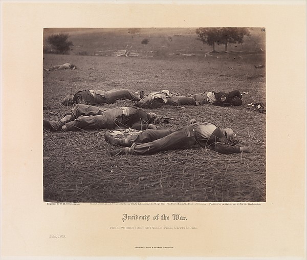 Timothy H. O'Sullivan, Field Where General Reynolds Fell, Gettysburg