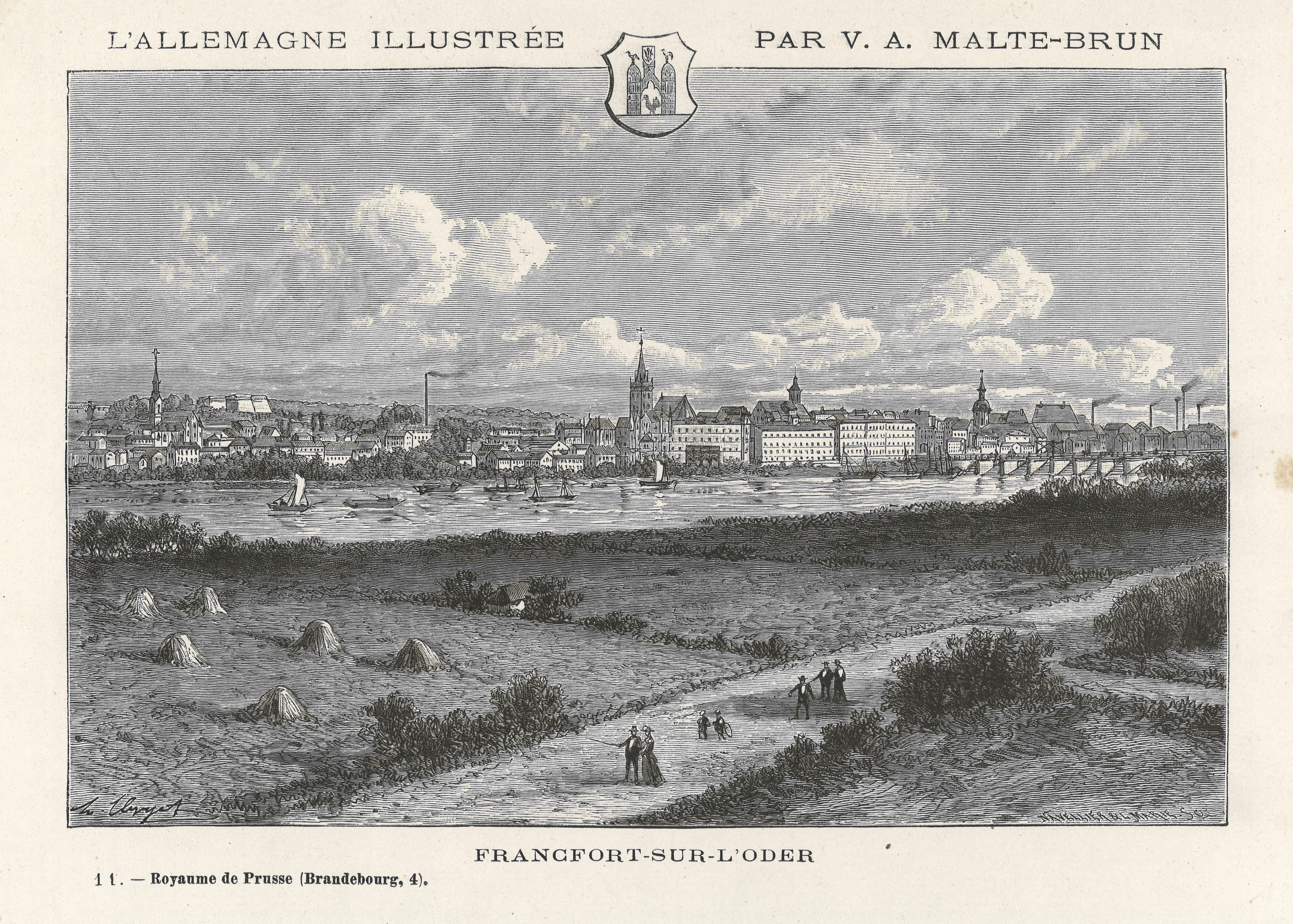 Narcisse Navellier, Frankfurt (Oder): Stadtansicht von Südosten
