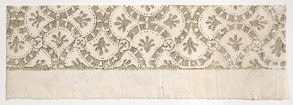 Anonymous, Fragment of a sheet with green curved shapes