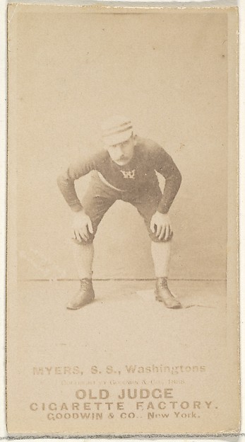 Goodwin & Company, James Albert "Al" Myers, Shortstop, Washington Nationals, from the Old Judge series (N172) for Old Judge Cigarettes