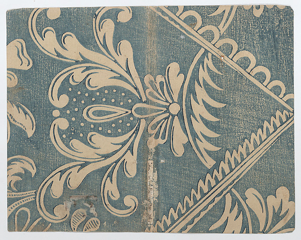 Anonymous, Book cover with rinceau and floral patterns