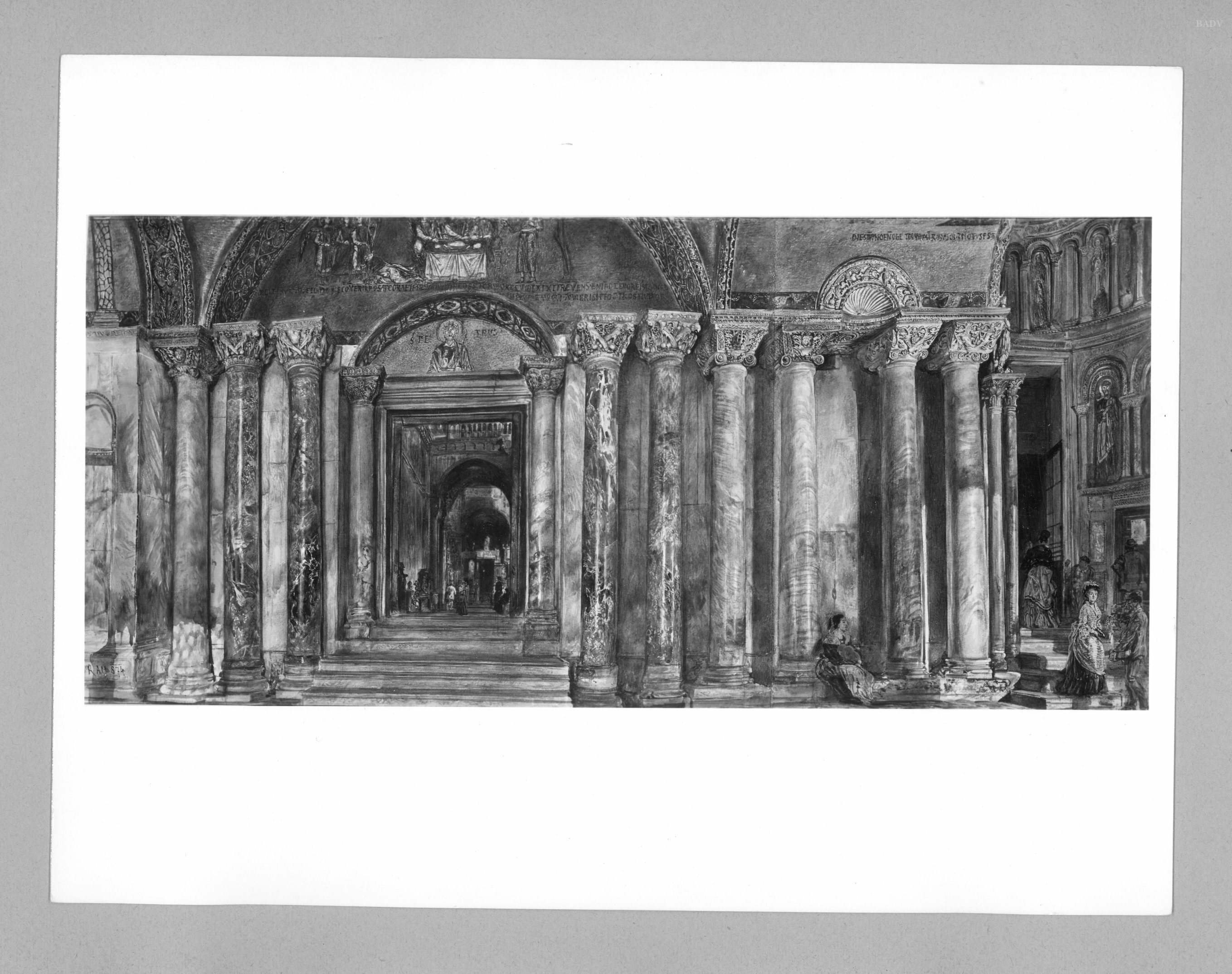 Rudolf von Alt, Inneres der Markuskirche in Venedig