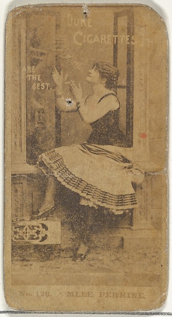 W. Duke, Sons & Co., Card Number 126, Mlle. Perrine, from the Actors and Actresses series (N145-6) issued by Duke Sons & Co. to promote Duke Cigarettes