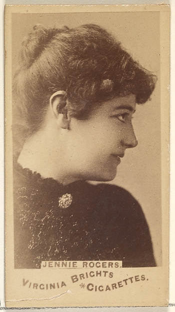 Allen & Ginter, Jennie Rogers, from the Actors and Actresses series (N45, Type 1) for Virginia Brights Cigarettes