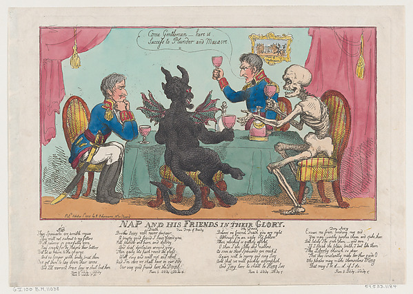 Thomas Rowlandson, Nap and His Friends in their Glory