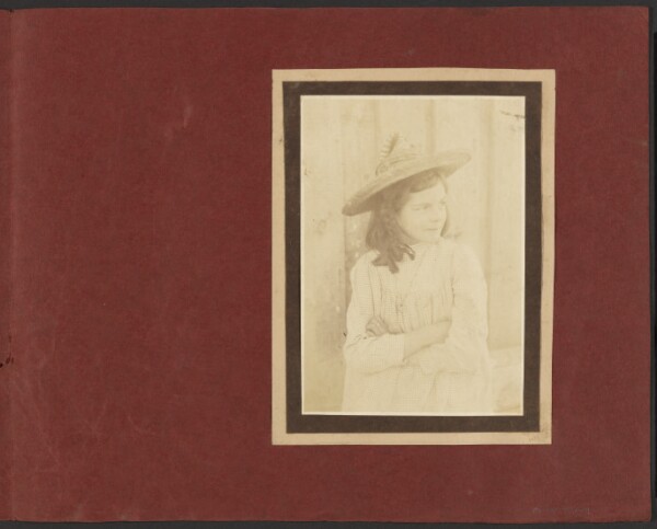 Louis Fleckenstein, [Girl in Straw Hat and Gingham Dress]