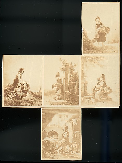 Unknown, [Uncut sheet of reproductions of paintings of children]