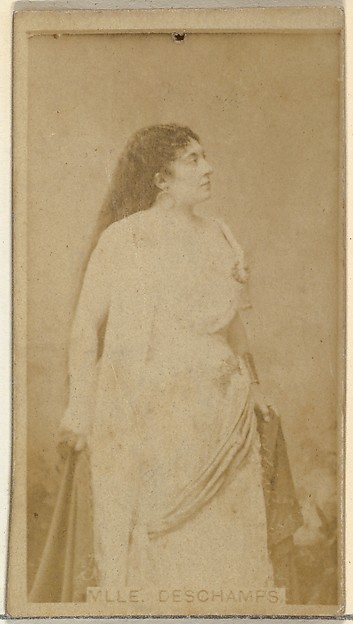 W. Duke, Sons & Co., Mlle. Deschamps, from the Actors and Actresses series (N145-8) issued by Duke Sons & Co. to promote Duke Cigarettes