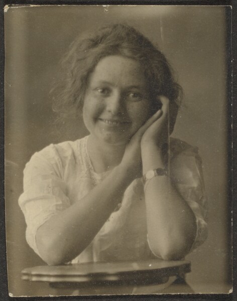 Louis Fleckenstein, [Portrait of a Woman Leaning on Table]
