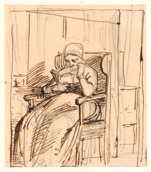 Wilhelm Marstrand, Læsende gammel dame