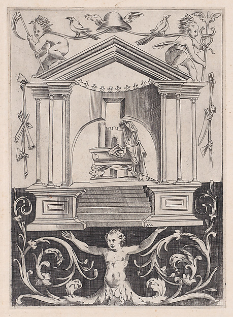 Agostino Veneziano (Agostino dei Musi), Ornamental Panel