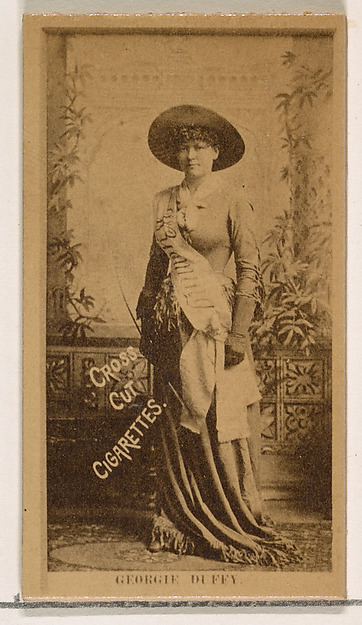 W. Duke, Sons & Co., Georgie Duffy, from the Actors and Actresses series (N145-2) issued by Duke Sons & Co. to promote Cross Cut Cigarettes