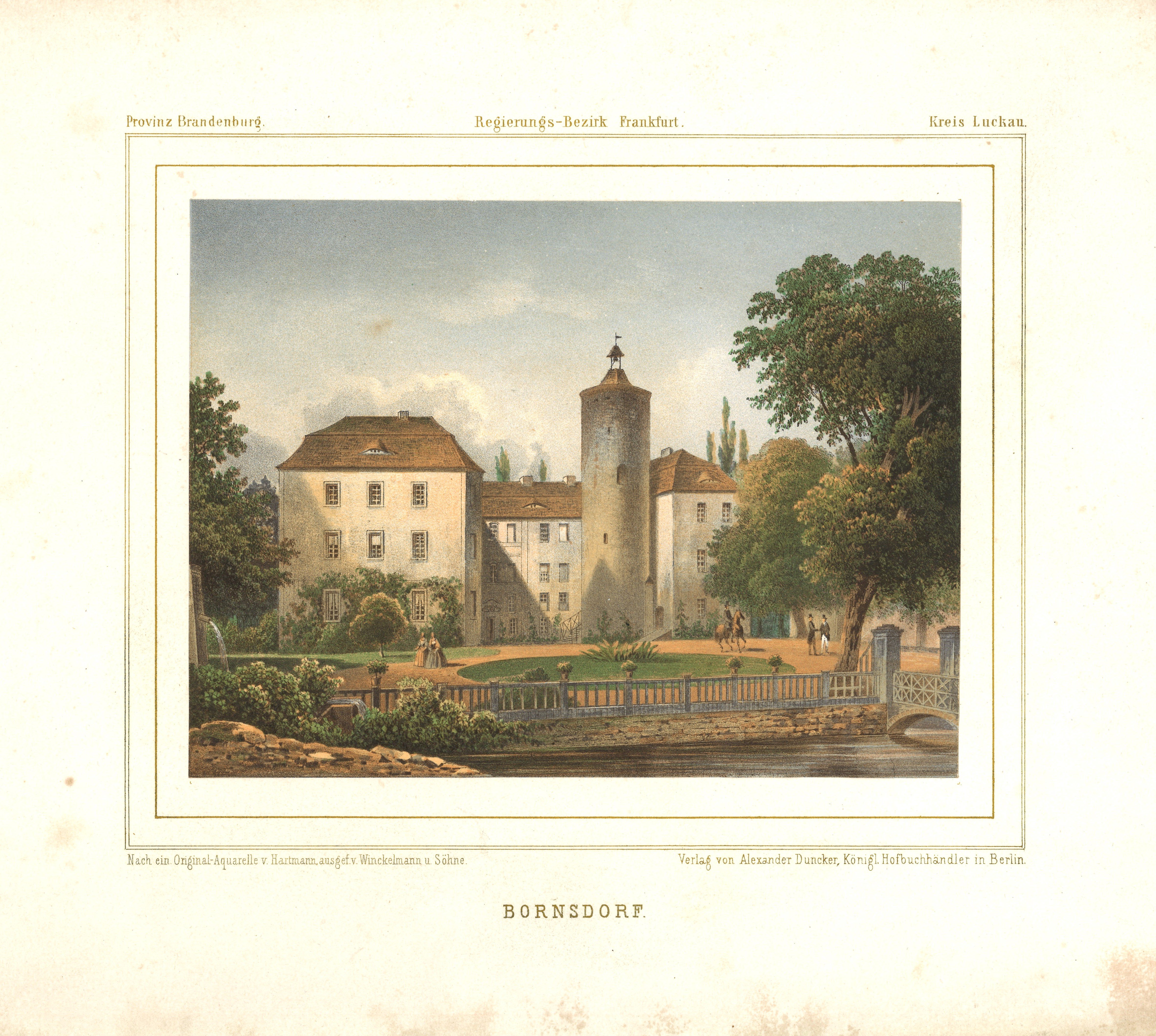 Winckelmann & Söhne (Verlag), Bornsdorf (Kr. Luckau): Schloss von Westen