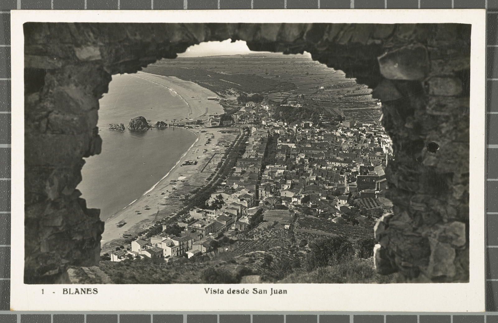 Desconegut, 1- Blanes. View from San Juan