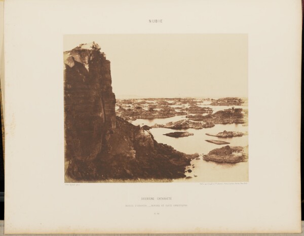 Félix Teynard, Deuxième Cataracte. Rocher d'Abouçir - Rapides et Ilots Granitiques