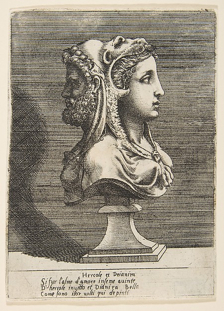 Giulio Bonasone, Bust of Hercules and Dejanira