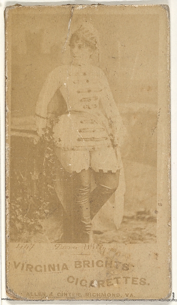 Allen & Ginter, Card 447, Dana Willy, from the Actors and Actresses series (N45, Type 1) for Virginia Brights Cigarettes