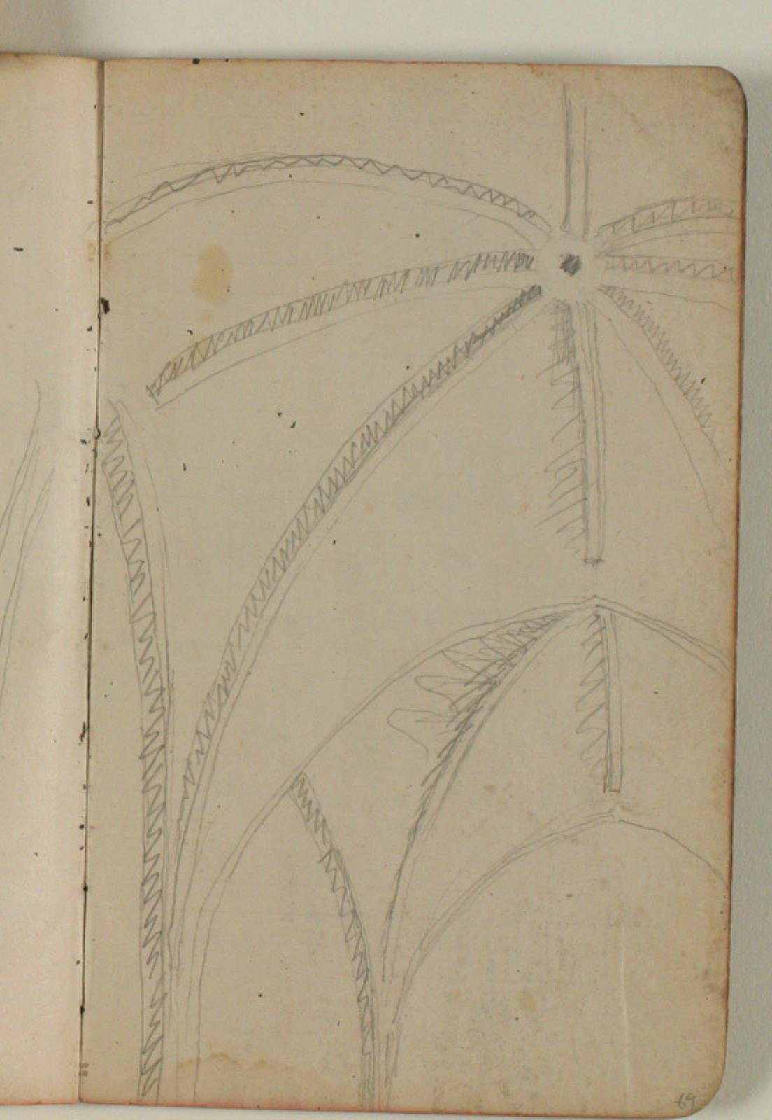 Niels Larsen Stevns, Studier af ribbehvælv, muligvis Saltum kirke