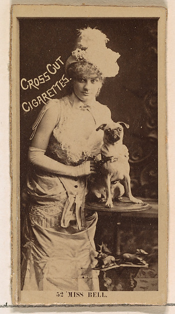 W. Duke, Sons & Co., Card Number 52, Miss Bell, from the Actors and Actresses series (N145-2) issued by Duke Sons & Co. to promote Cross Cut Cigarettes