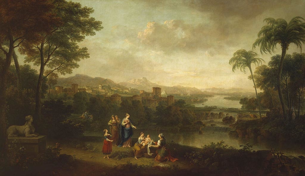 Francesco Zuccarelli, River Landscape with the Finding of Moses