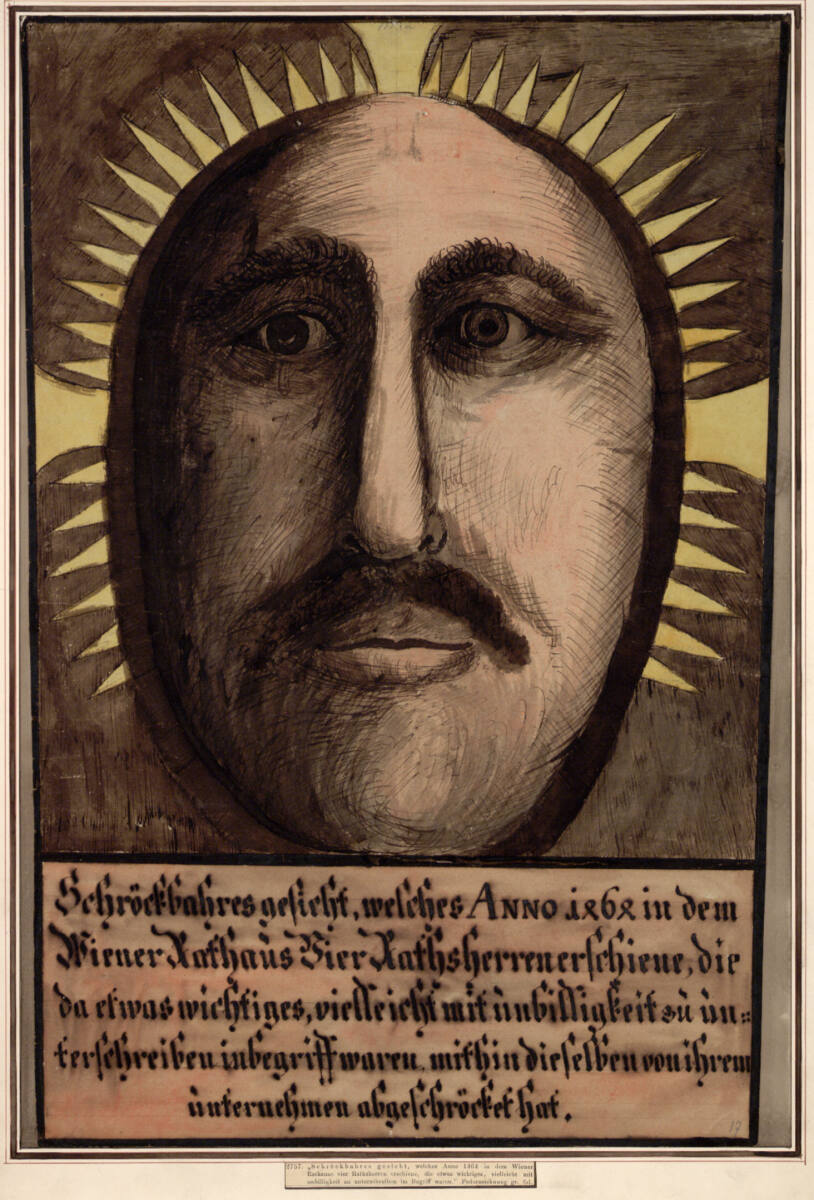 Anonym, Schröckbahres Gesicht, welches Anno 1464 in dem Wiener Rathause vier Ratsherren erschienen ist