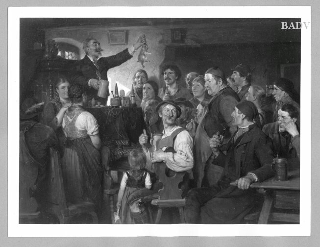 Hugo Kauffmann, Wirtshausszene mit Zauberer