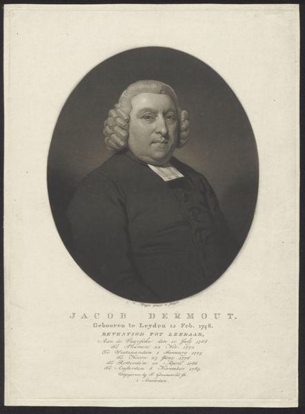 Charles Howard Hodges, Portrait of Jacob Dermout, teacher