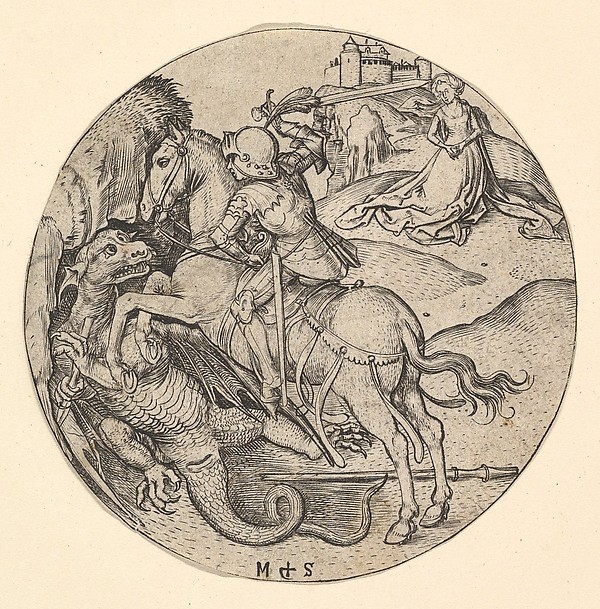 Martin Schongauer, St. George Slaying the Dragon
