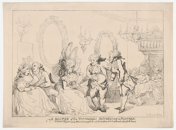 Thomas Rowlandson, A Master of Ceremonies Introducing a Partner