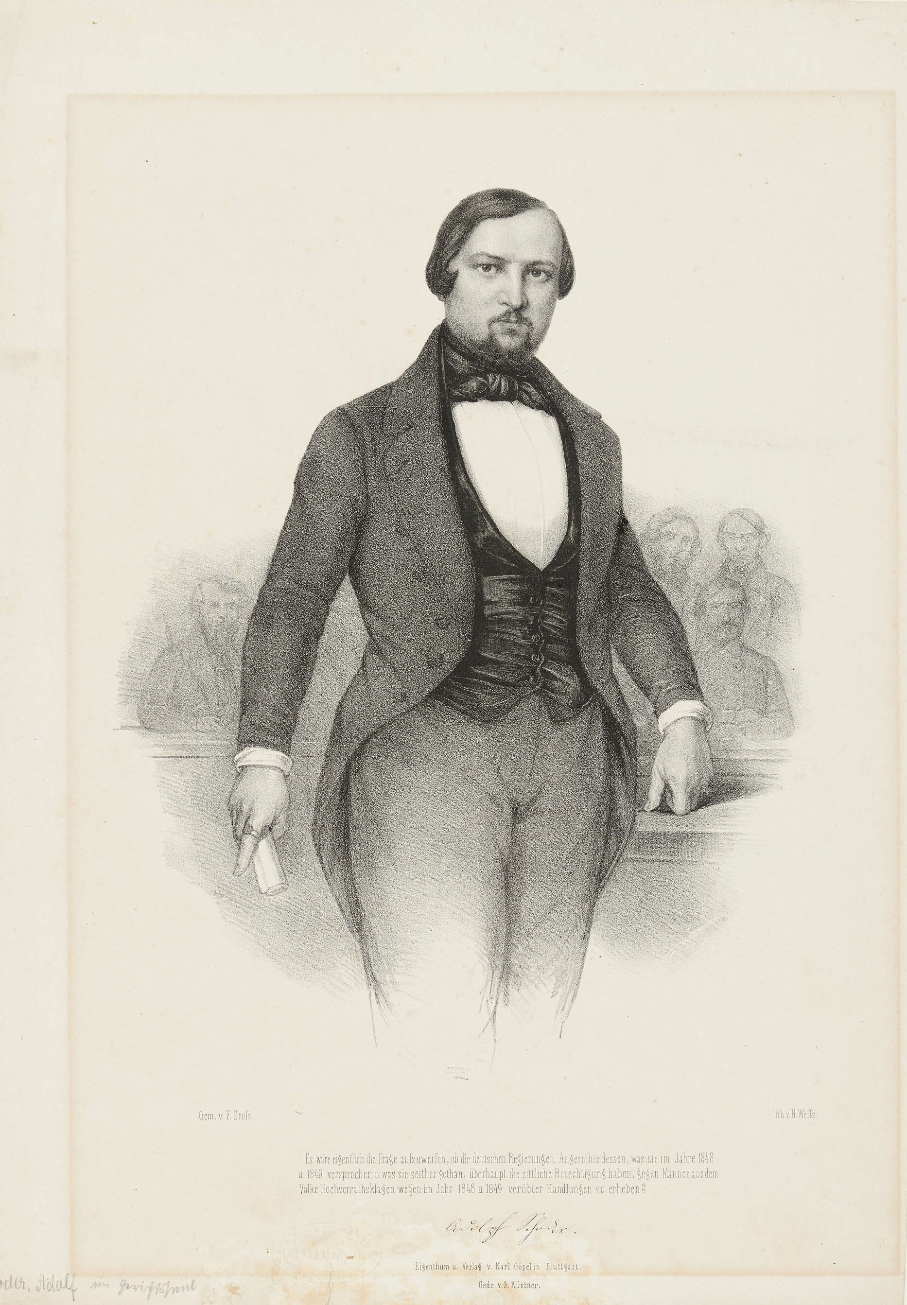 Bonaventura Weiss, Porträt Adolph Gottlieb Ferdinand Schoder