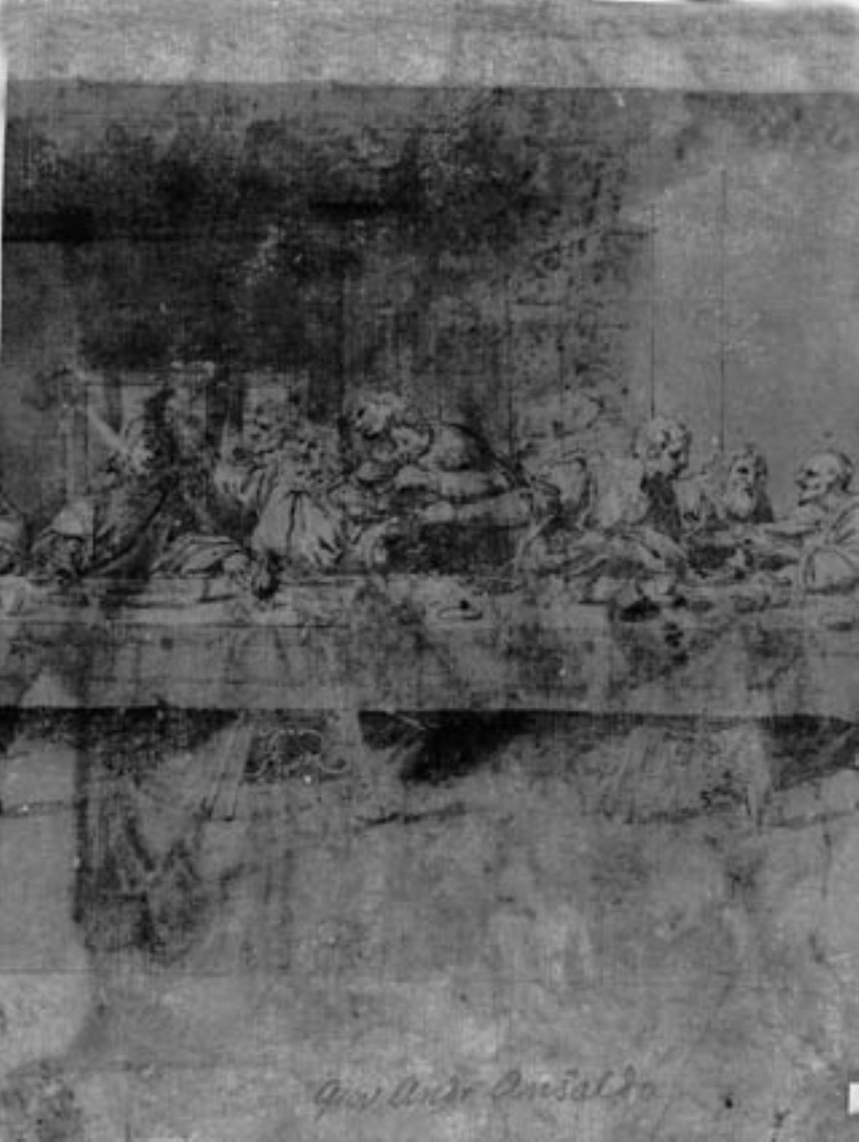 Leonardo da Vinci, Højre halvdel af Leonardos Den Sidste Nadver