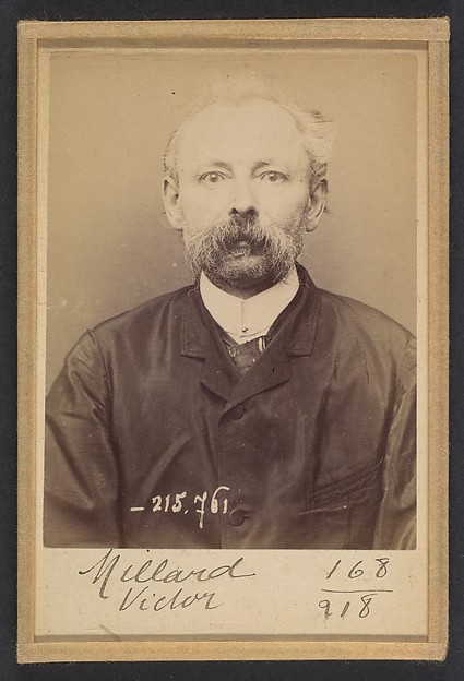 Alphonse Bertillon, Millard. Victor. 53 ans, né le 5/6/40 à Moyon (Oise). Cordonnier. 16/3/94.