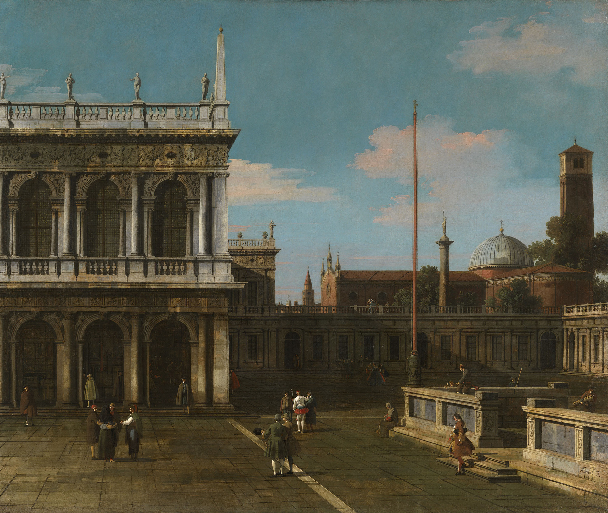 Canaletto, Venice: Capriccio of the Piazzetta with the Libreria