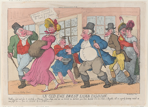 Thomas Rowlandson, An Old Ewe Drest Lamb Fashion