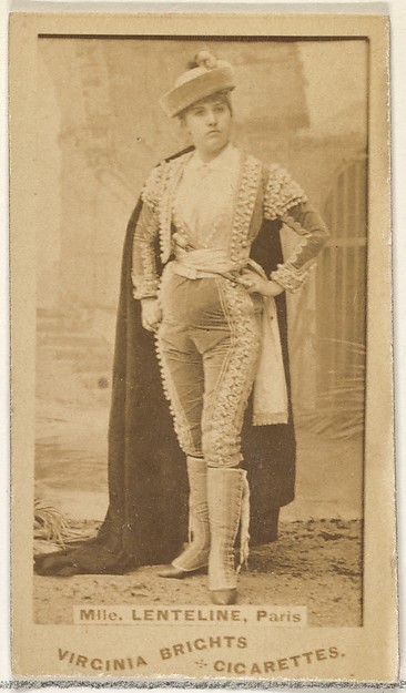 Allen & Ginter, Mlle. Lenteline, Paris, from the Actors and Actresses series (N45, Type 1) for Virginia Brights Cigarettes