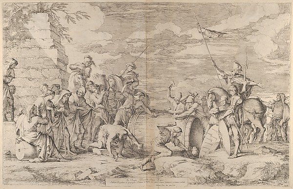 Salvator Rosa, The death of Marcus Atilius Regulus, showng being nailed into a tub by the Carthaginians