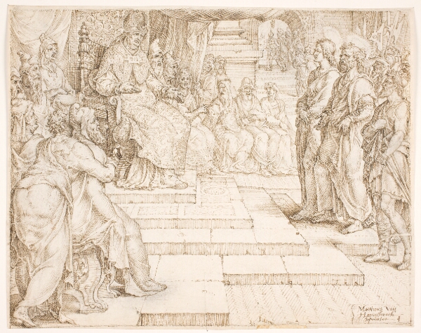 Maarten van Heemskerck, Peter og Johannes stilles for ypperstepræsterne