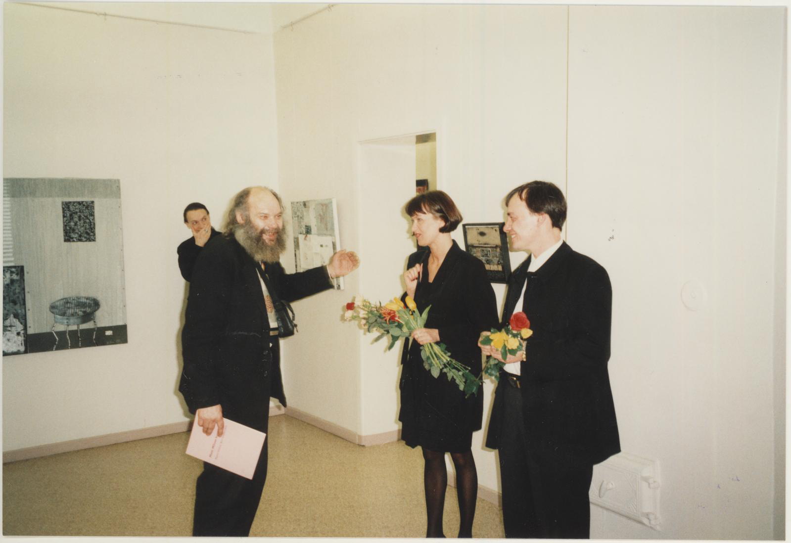 Matti (kujutatu) Milius, V. Zarina ja K. Zarinsi näituse avamine 30.03.1999.