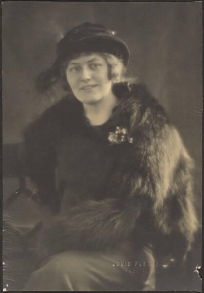 Louis Fleckenstein, [Portrait of a Woman in Fur Cape]