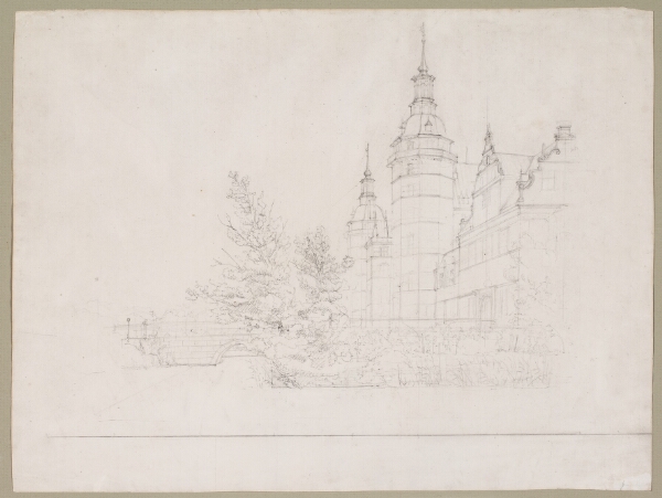 Christen Købke, Frederiksborg Slot. Parti ved Møntbroen