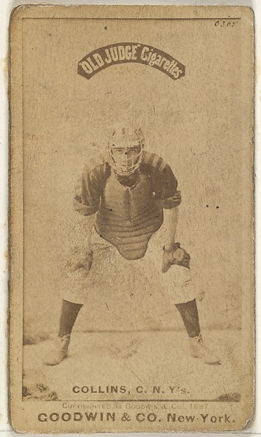 Goodwin & Company, Bill Collins, Catcher, New York, from the Old Judge series (N172) for Old Judge Cigarettes