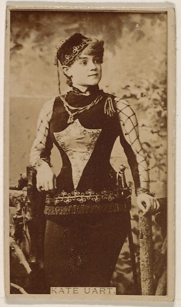 Kinney Brothers Tobacco Company, Kate Uart, from the Actresses series (N245) issued by Kinney Brothers to promote Sweet Caporal Cigarettes