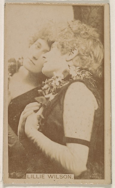 Kinney Brothers Tobacco Company, Lillie Wilson, from the Actresses series (N245) issued by Kinney Brothers to promote Sweet Caporal Cigarettes