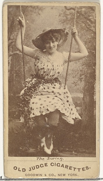Goodwin & Company, The Swing, from the Actors and Actresses series (N171) for Old Judge Cigarettes