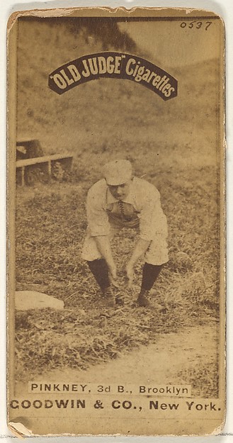 Goodwin & Company, Pinkney, 3rd Base, Brooklyn, from the Old Judge series (N172) for Old Judge Cigarettes