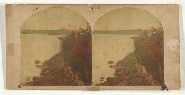 New York Stereoscopic Company, Niagara Falls. Table Rock, with part of Horse Shoe Fall, Canada side.