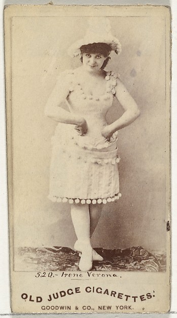 Goodwin & Company, Irene Verona, from the Actors and Actresses series (N171) for Old Judge Cigarettes