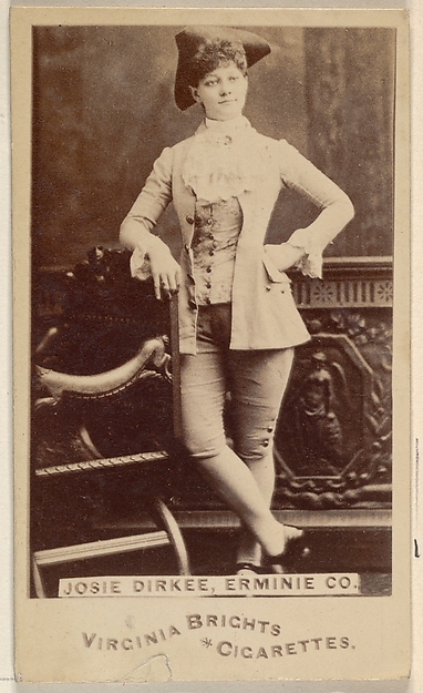 Allen & Ginter, Josie Dirkee, Erminie Co., from the Actors and Actresses series (N45, Type 6) for Virginia Brights Cigarettes